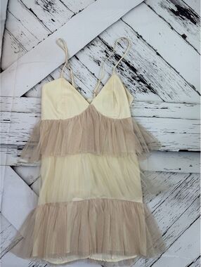 Tobi Dreamy Whimsigoth Tiered Tulle Mini Fairy Coquette Dress Women’s Medium
